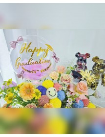 彩色笑哈哈木箱花盒(3個笑哈哈)