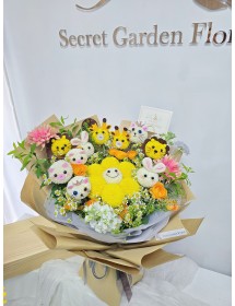 笑哈哈 x 動物家族鮮花束