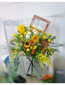 招財貓 x 笑哈哈開幕花籃