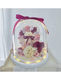 摩天輪保鮮花玻璃罩小夜燈