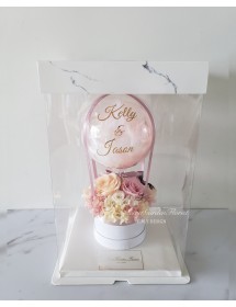 371 x 102 保鮮花水晶球花盒