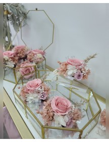裸粉 x 白色系手花(保鮮花)